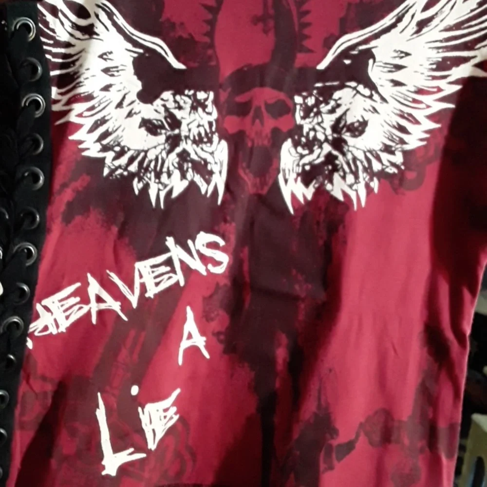 Rare vintage Lip Service Heavens a lie corset tank top XS - Picture 2 of 5